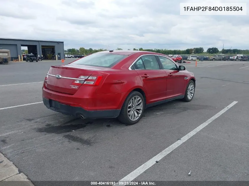 1FAHP2F84DG185504 2013 Ford Taurus Limited