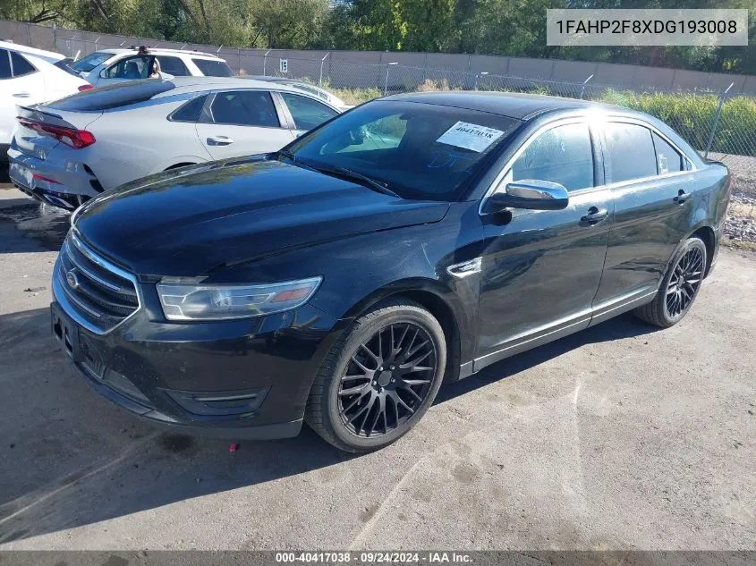 2013 Ford Taurus Limited VIN: 1FAHP2F8XDG193008 Lot: 40417038