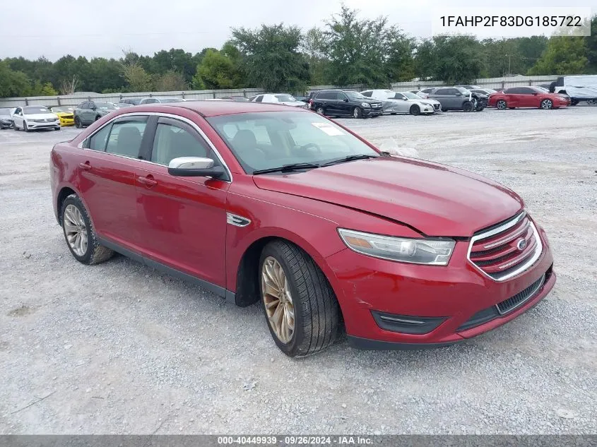 2013 Ford Taurus Limited VIN: 1FAHP2F83DG185722 Lot: 40449939