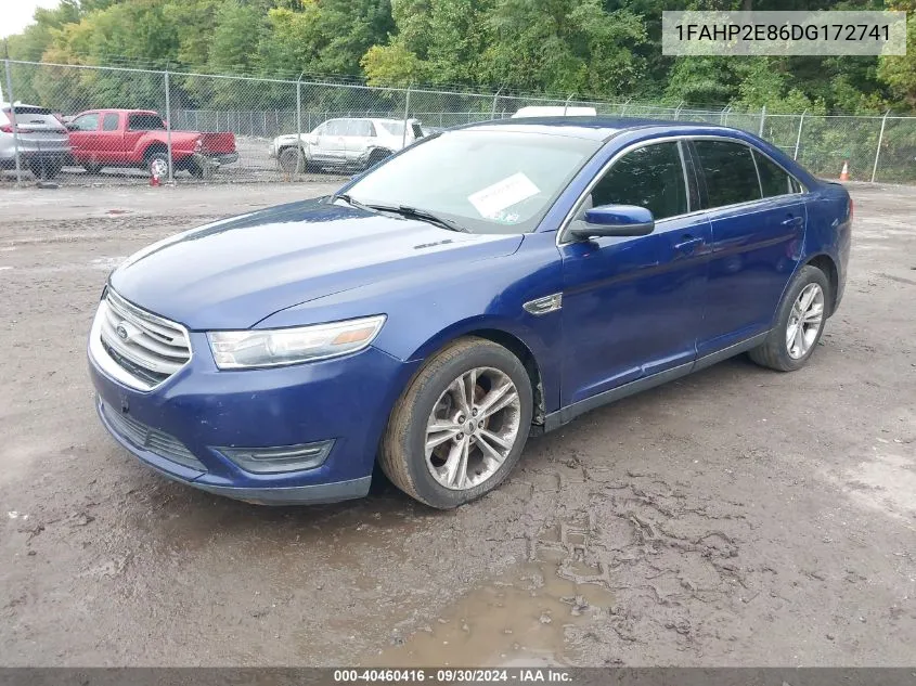 2013 Ford Taurus Sel VIN: 1FAHP2E86DG172741 Lot: 40460416