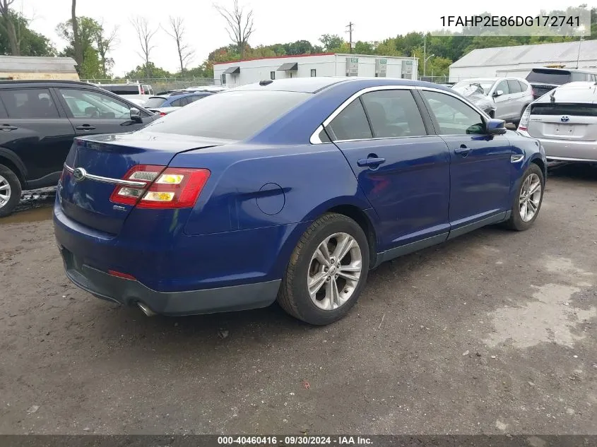 2013 Ford Taurus Sel VIN: 1FAHP2E86DG172741 Lot: 40460416