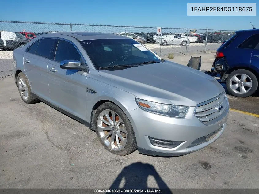 2013 Ford Taurus Limited VIN: 1FAHP2F84DG118675 Lot: 40463062