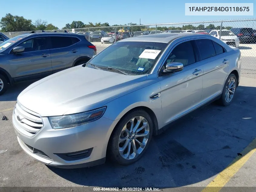 1FAHP2F84DG118675 2013 Ford Taurus Limited