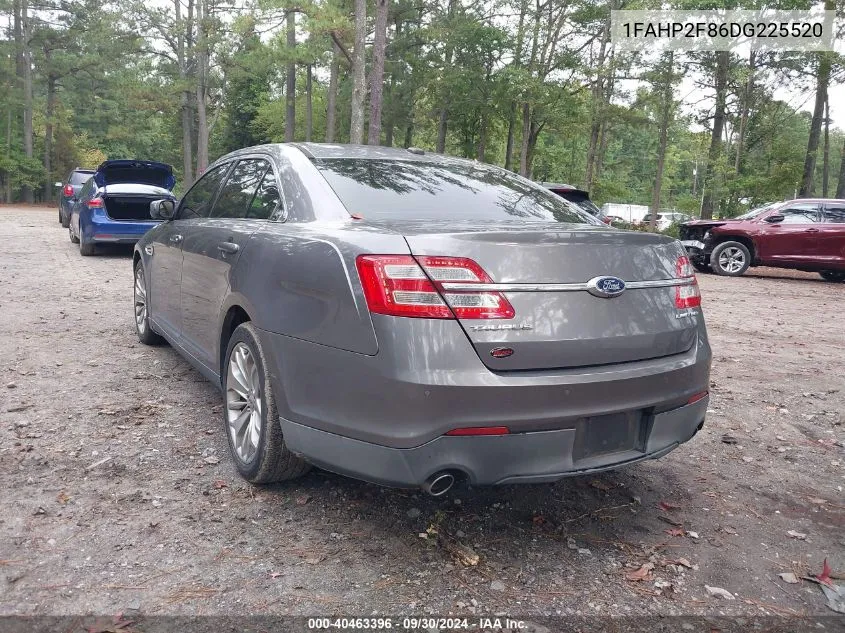 2013 Ford Taurus Limited VIN: 1FAHP2F86DG225520 Lot: 40463396