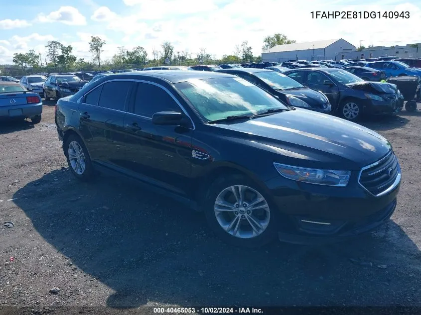 2013 Ford Taurus Sel VIN: 1FAHP2E81DG140943 Lot: 40465053