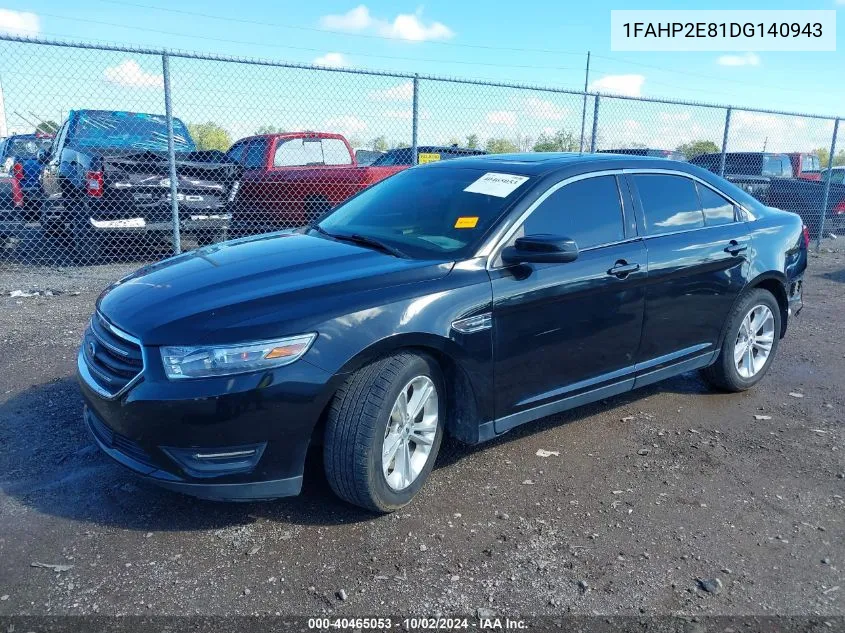 2013 Ford Taurus Sel VIN: 1FAHP2E81DG140943 Lot: 40465053