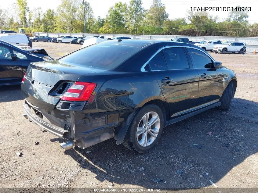 1FAHP2E81DG140943 2013 Ford Taurus Sel