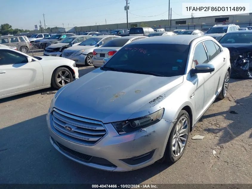 2013 Ford Taurus Limited VIN: 1FAHP2F86DG114899 Lot: 40474466