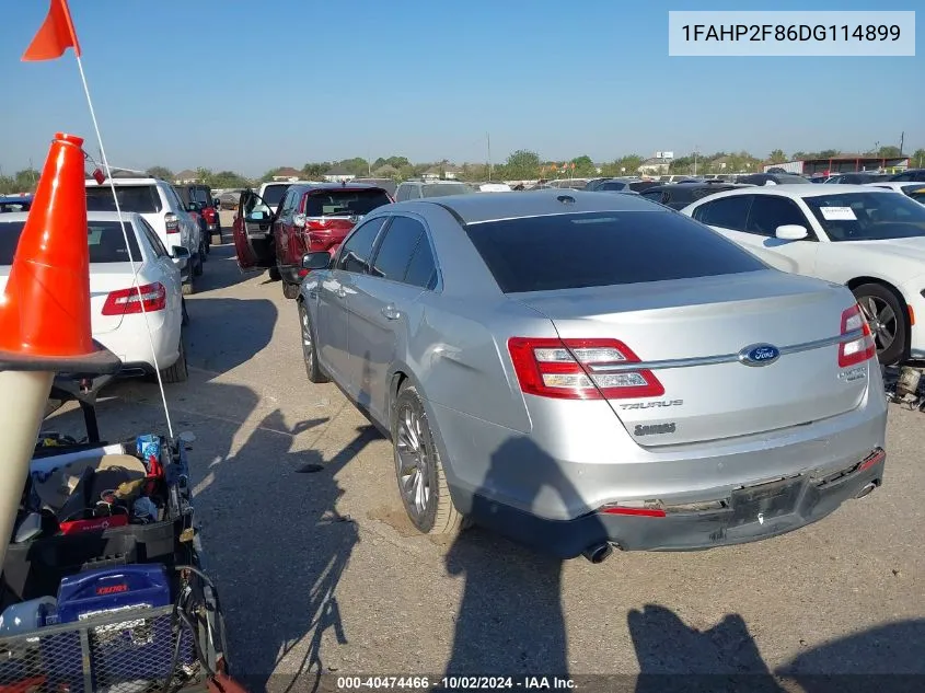 2013 Ford Taurus Limited VIN: 1FAHP2F86DG114899 Lot: 40474466