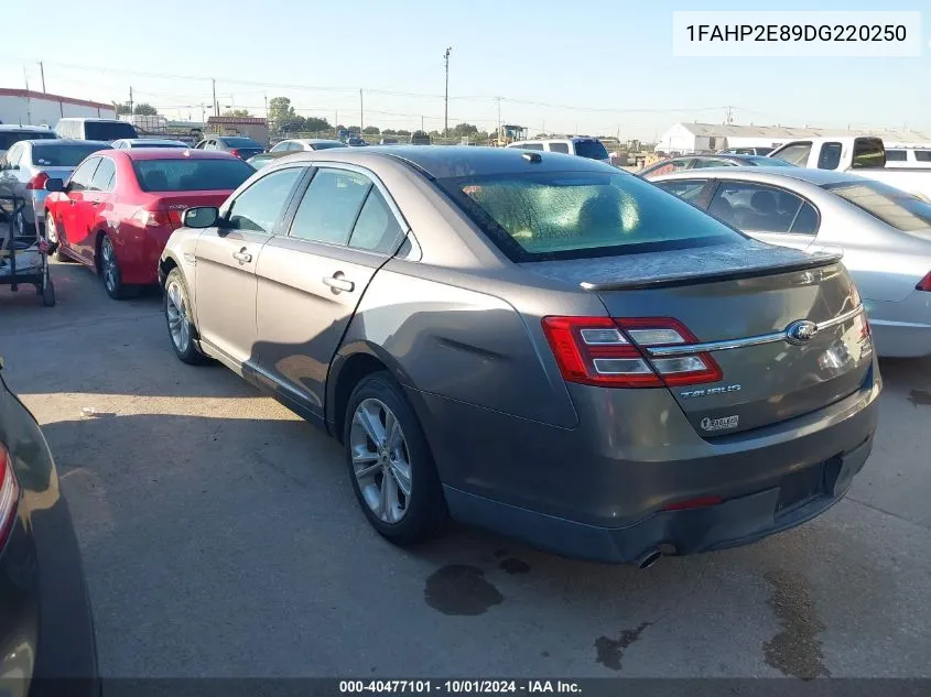 2013 Ford Taurus Sel VIN: 1FAHP2E89DG220250 Lot: 40477101