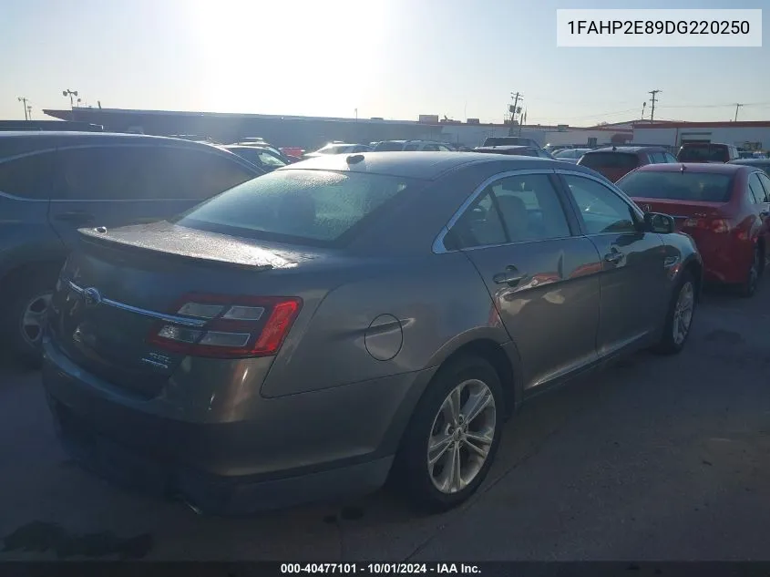 2013 Ford Taurus Sel VIN: 1FAHP2E89DG220250 Lot: 40477101