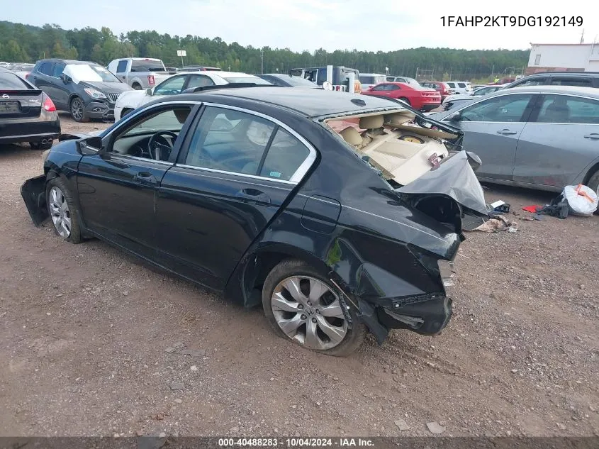 2013 Ford Taurus Sho VIN: 1FAHP2KT9DG192149 Lot: 40488283