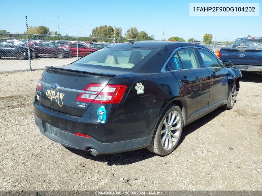 2013 Ford Taurus Limited VIN: 1FAHP2F90DG104202 Lot: 40504398