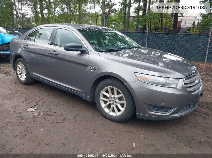 2013 Ford Taurus Se VIN: 1FAHP2D83DG191085 Lot: 40505217