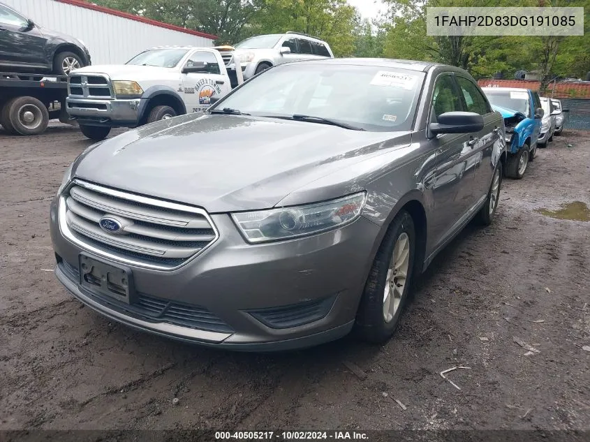 2013 Ford Taurus Se VIN: 1FAHP2D83DG191085 Lot: 40505217