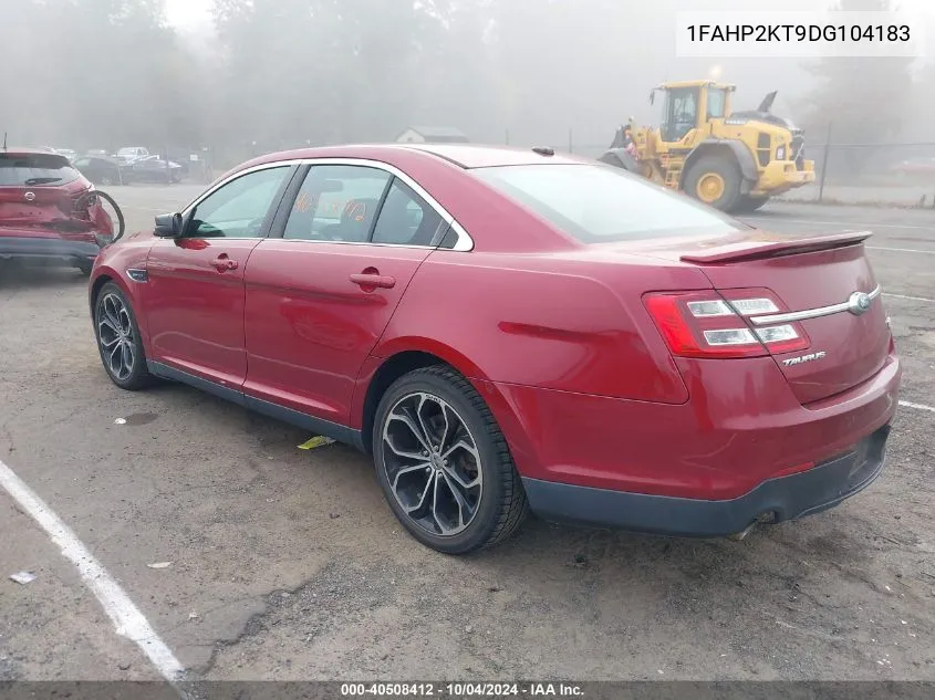 2013 Ford Taurus Sho VIN: 1FAHP2KT9DG104183 Lot: 40508412