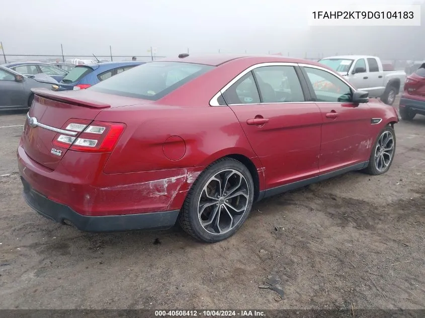 2013 Ford Taurus Sho VIN: 1FAHP2KT9DG104183 Lot: 40508412