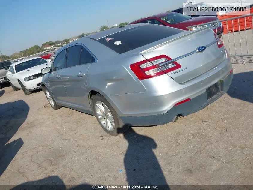 2013 Ford Taurus Sel VIN: 1FAHP2E80DG174808 Lot: 40514969