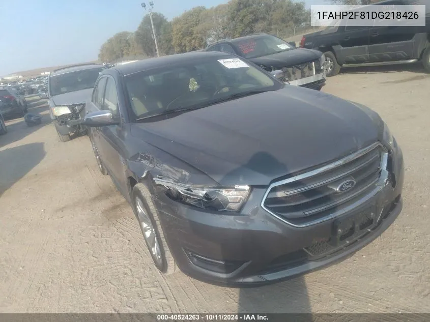 2013 Ford Taurus Limited VIN: 1FAHP2F81DG218426 Lot: 40524263