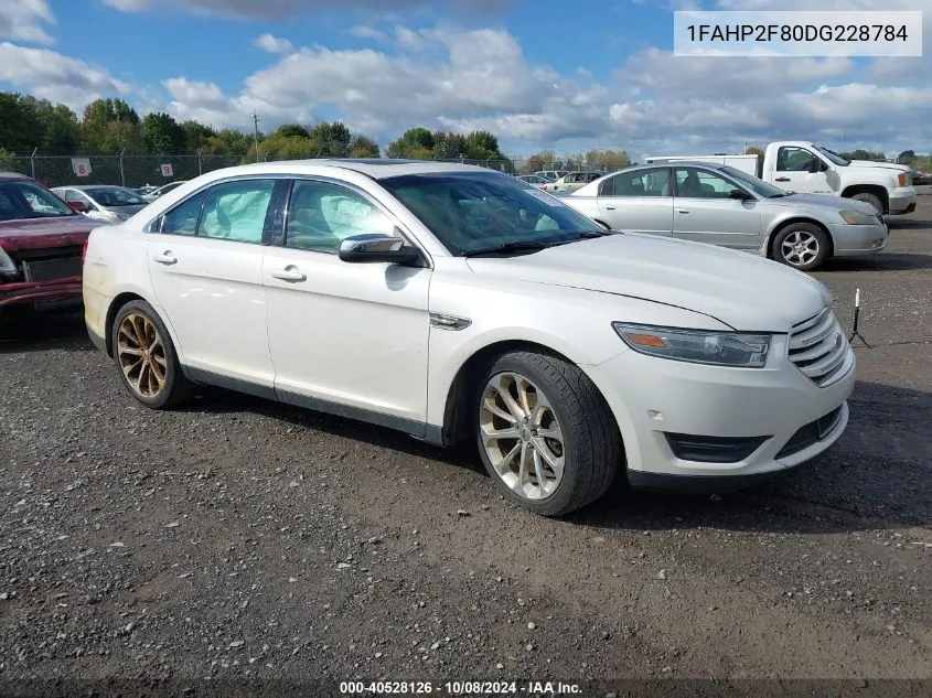 2013 Ford Taurus Limited VIN: 1FAHP2F80DG228784 Lot: 40528126