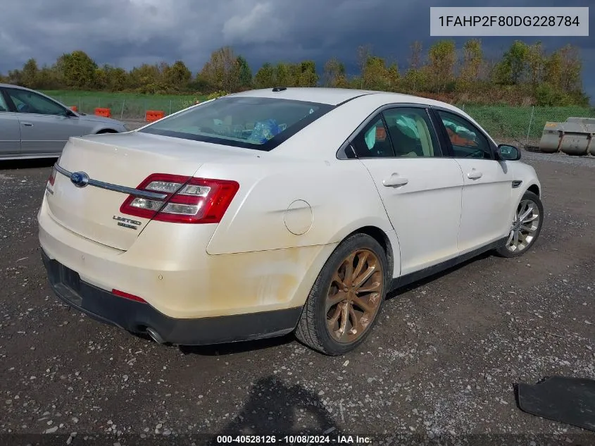 2013 Ford Taurus Limited VIN: 1FAHP2F80DG228784 Lot: 40528126