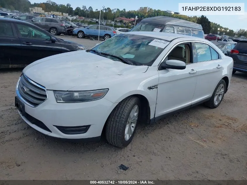 2013 Ford Taurus Sel VIN: 1FAHP2E8XDG192183 Lot: 40532742