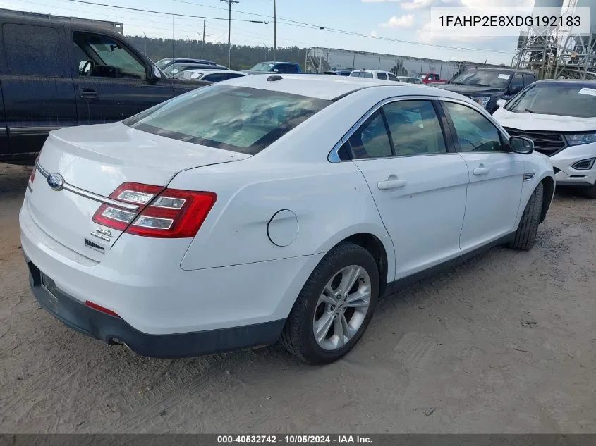 1FAHP2E8XDG192183 2013 Ford Taurus Sel