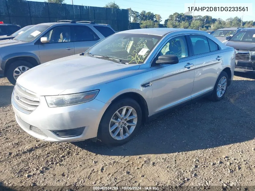 2013 Ford Taurus Se VIN: 1FAHP2D81DG233561 Lot: 40534285