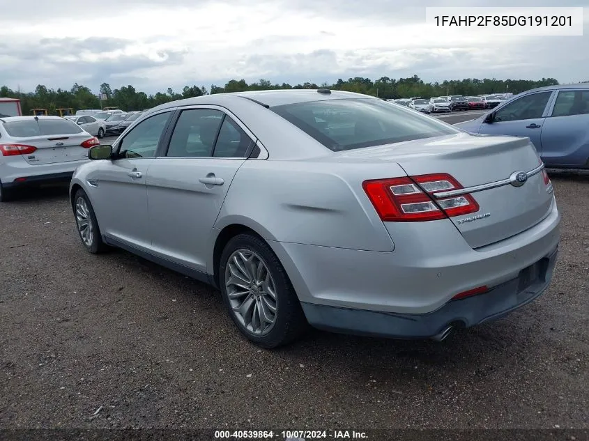 2013 Ford Taurus Limited VIN: 1FAHP2F85DG191201 Lot: 40539864