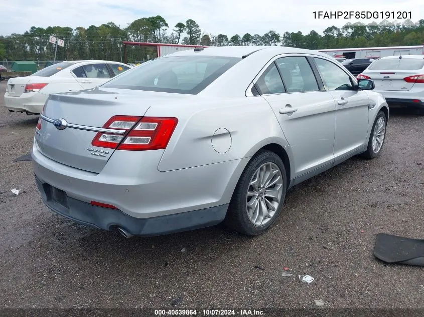 2013 Ford Taurus Limited VIN: 1FAHP2F85DG191201 Lot: 40539864