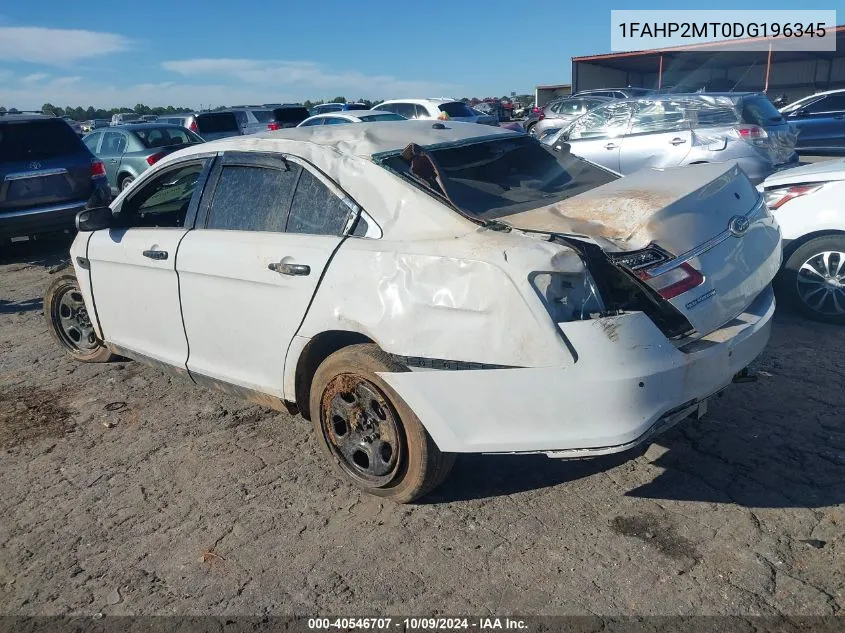 2013 Ford Taurus Police Interceptor VIN: 1FAHP2MT0DG196345 Lot: 40546707