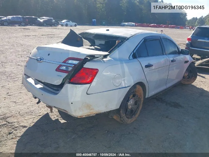 2013 Ford Taurus Police Interceptor VIN: 1FAHP2MT0DG196345 Lot: 40546707