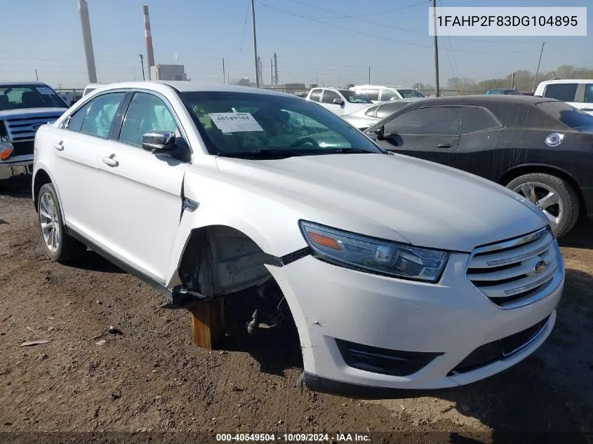 2013 Ford Taurus Limited VIN: 1FAHP2F83DG104895 Lot: 40549504