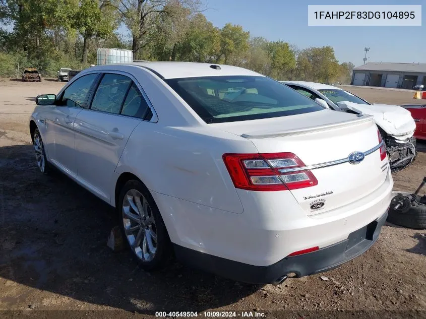 2013 Ford Taurus Limited VIN: 1FAHP2F83DG104895 Lot: 40549504