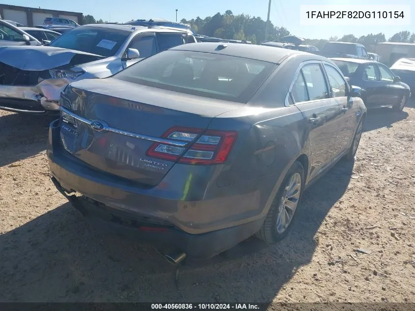 2013 Ford Taurus Limited VIN: 1FAHP2F82DG110154 Lot: 40560836