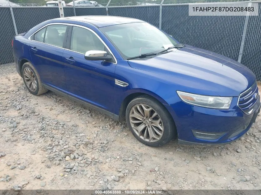 2013 Ford Taurus Limited VIN: 1FAHP2F87DG208483 Lot: 40563888