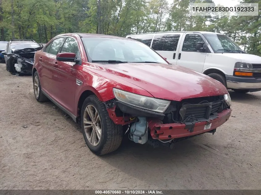 2013 Ford Taurus Sel VIN: 1FAHP2E83DG192333 Lot: 40570660