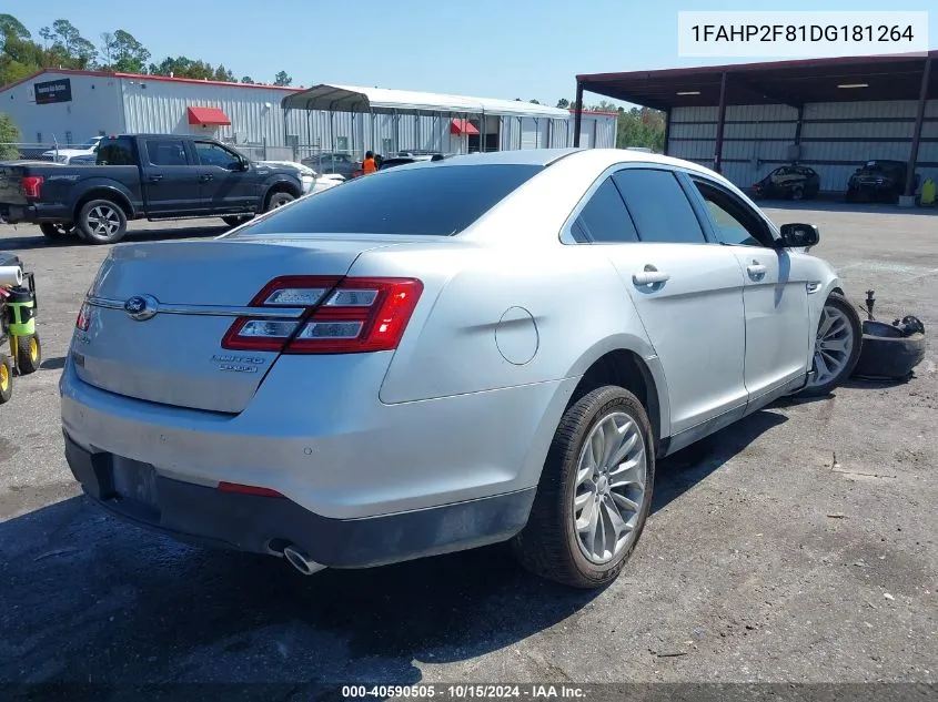 2013 Ford Taurus Limited VIN: 1FAHP2F81DG181264 Lot: 40590505