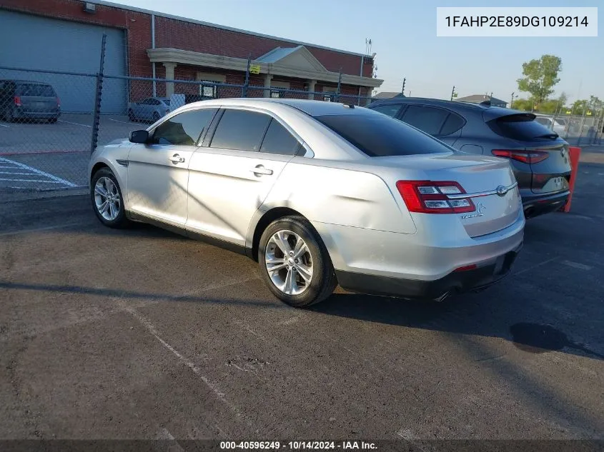 2013 Ford Taurus Sel VIN: 1FAHP2E89DG109214 Lot: 40596249