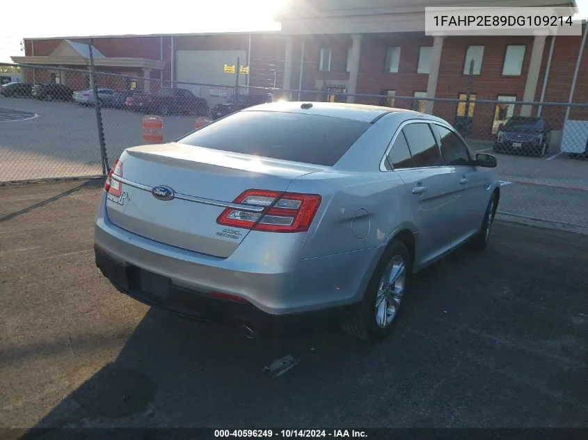 2013 Ford Taurus Sel VIN: 1FAHP2E89DG109214 Lot: 40596249