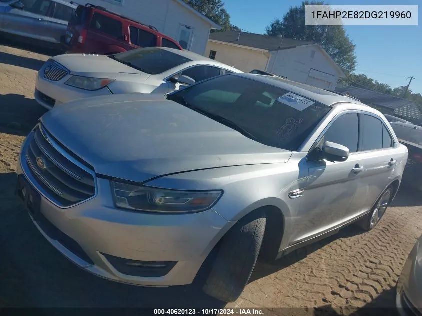 2013 Ford Taurus Sel VIN: 1FAHP2E82DG219960 Lot: 40620123