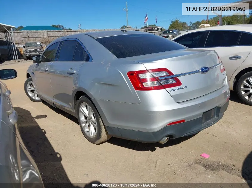 2013 Ford Taurus Sel VIN: 1FAHP2E82DG219960 Lot: 40620123