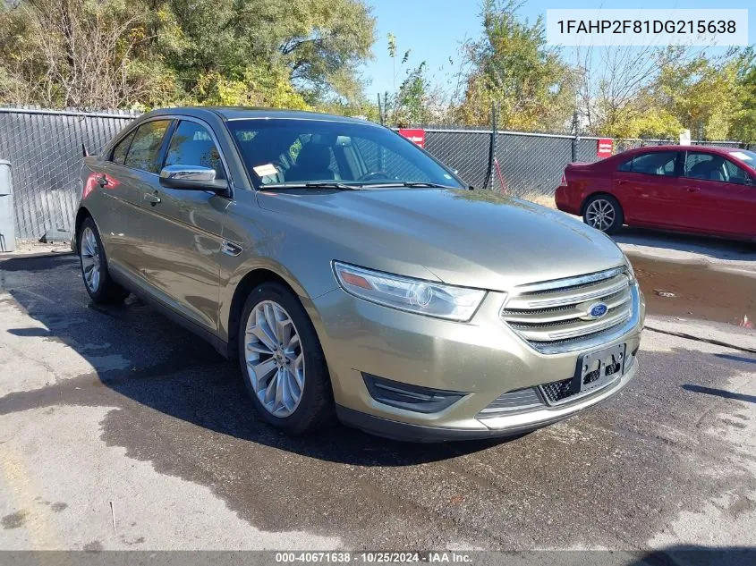 2013 Ford Taurus Limited VIN: 1FAHP2F81DG215638 Lot: 40671638