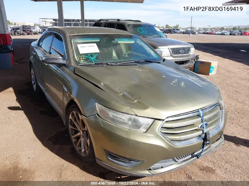 2013 Ford Taurus Limited VIN: 1FAHP2F8XDG169419 Lot: 40673888