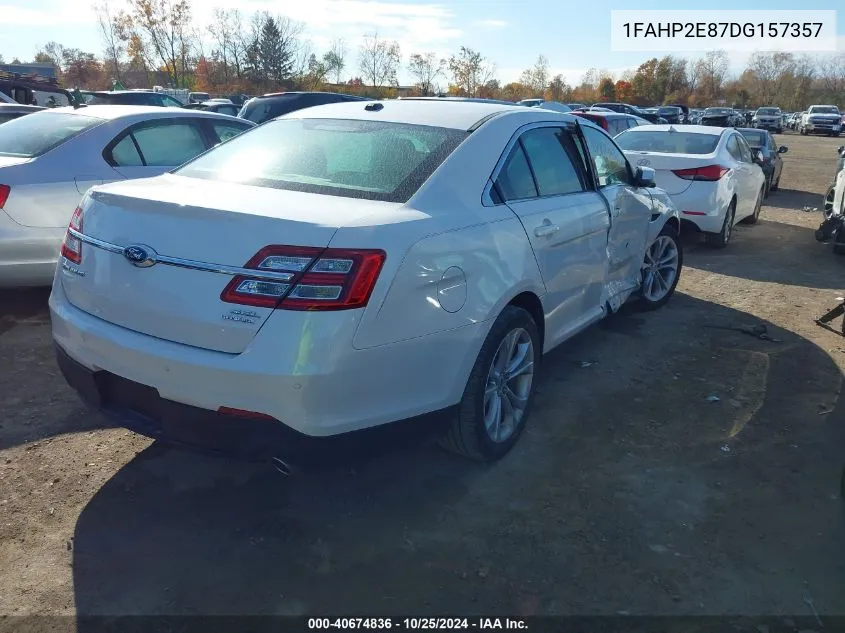 2013 Ford Taurus Sel VIN: 1FAHP2E87DG157357 Lot: 40674836