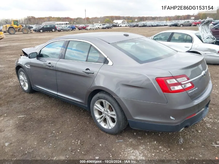 2013 Ford Taurus Sel VIN: 1FAHP2E86DG153154 Lot: 40695444