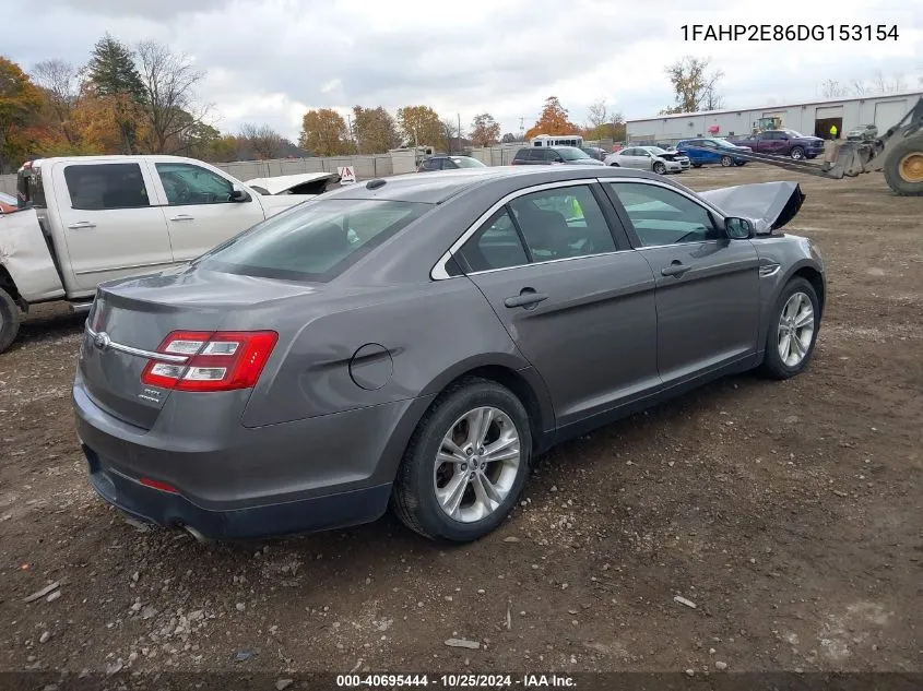 2013 Ford Taurus Sel VIN: 1FAHP2E86DG153154 Lot: 40695444