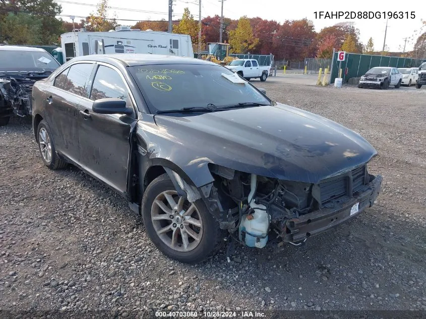 2013 Ford Taurus Se VIN: 1FAHP2D88DG196315 Lot: 40703060