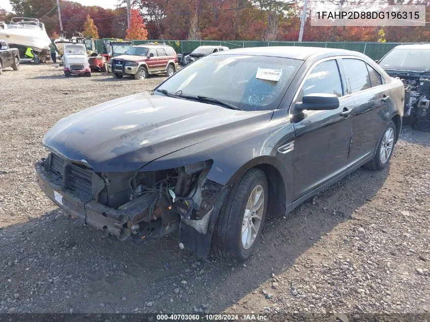 2013 Ford Taurus Se VIN: 1FAHP2D88DG196315 Lot: 40703060