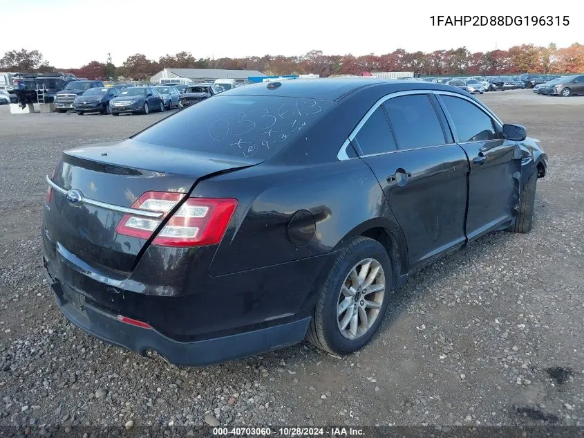 1FAHP2D88DG196315 2013 Ford Taurus Se